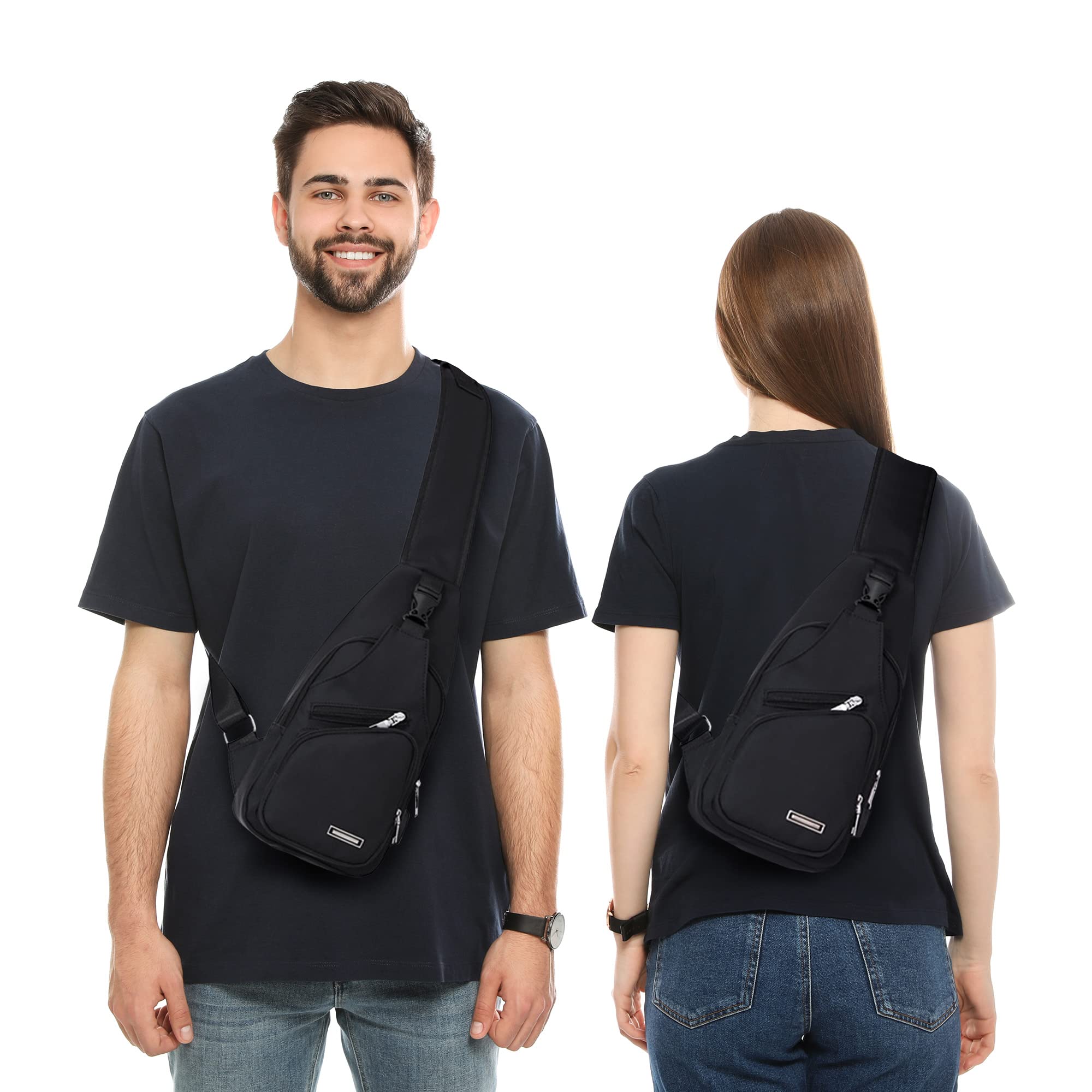 GUSTAVE Cross Body Bag for Men and Boys with Cable Vent, Durable Shoulder Bag with Adjustable Strap One Side Bag for Commuting Travel Outdoor Activities Cycling GUSTAVE Cross Body Bag for Men and Boys with Cable Vent, Durable Shoulder Bag with Adjustable Strap One Side Bag for Commuting Travel Outdoor Activities Cycling